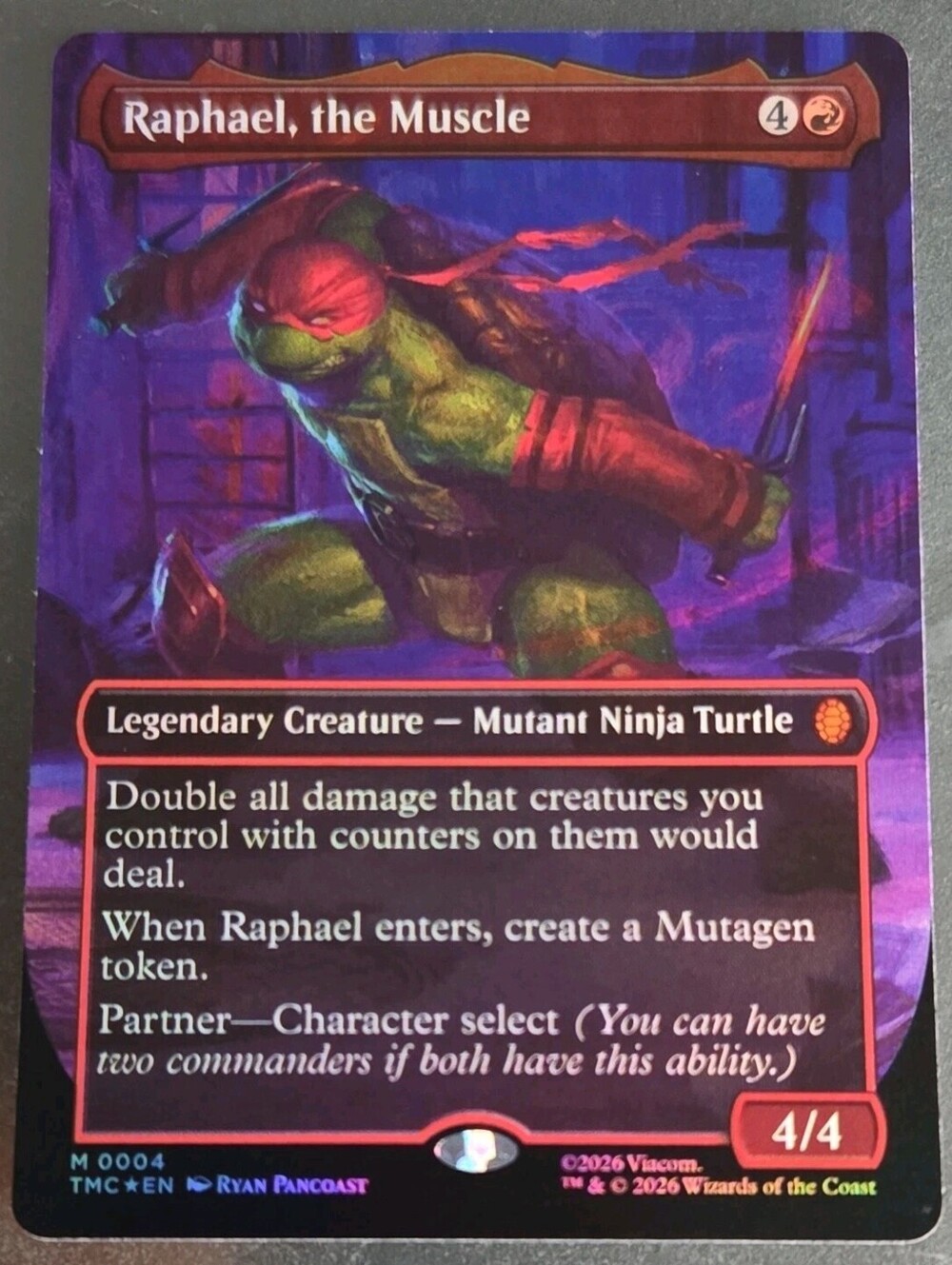 Raphael, the Muscle (0004) (Borderless) Commander: Teenage Mutant Ninja Turtles